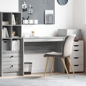 Biurko vidaXL Szare 100 cm x 40 cm 4