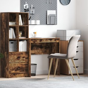 vidaXL Biurko do pisania z wędzonego dębu Wędzony dąb MDF 70 x 40 x 76 cm 1