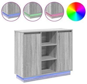 vidaXL Szafka z LED Szary Sonoma 90x32x75 cm 6