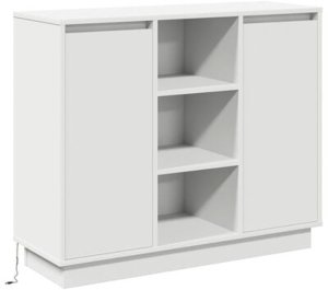 vidaXL Szafka z LED Biała 90x32x75 cm wykonana z materiału kompozytowego 3