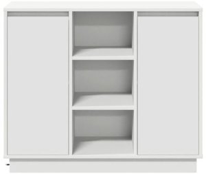 vidaXL Szafka z LED Biała 90x32x75 cm wykonana z materiału kompozytowego 9