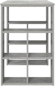 Biurko vidaXL Szare 90 cm x 50 cm 4