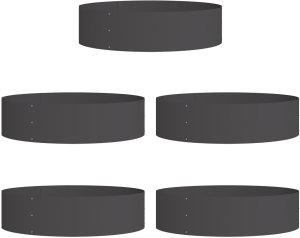 vidaXL Czarne Donice Plastikowe Czarne Plastik Duże Trwałe 2