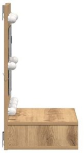 vidaXL Toaletka z lustrem Dąb rzemieślniczy MDF, Szkło 60 x 31.5 x 62 cm 7