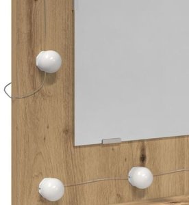 vidaXL Toaletka z lustrem Dąb rzemieślniczy MDF, Szkło 60 x 31.5 x 62 cm 10