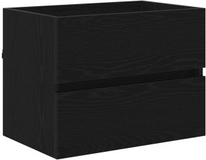 vidaXL 2-częściowy zestaw mebli łazienkowych z czarnego dębu i drewna inżynieryjnego 7