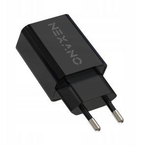 ŁADOWARKA SIECIOWA USB 1A 5V DO ŁADOWANIA ZEGARKÓW SMARTWATCH NEXANO CZARNA 1
