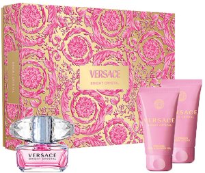 Versace Bright Crystal zestaw woda toaletowa spray 50ml + balsam do ciała 50ml + żel pod prysznic 50ml 1