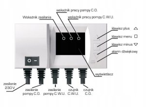 Diamond sterownik pompy C.O. oraz C.W.U. LED 230V ST-03 5