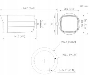 KAMERA AHD, HD-CVI, HD-TVI, CVBS HAC-HFW1239TM-A-LED-0360B-S3 Full-Color - 1080p 3.6&nbsp;mm DAHUA 3