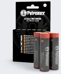 Akumulatory Petromax 18650 4 pack Black 1