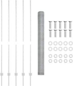 Słupki ogrodzeniowe 10 sztuk U-Channel 150 cm Stal ocynkowana, Ogrodzenie heksagonalne 1,5x10 m Stal ocynkowana 4