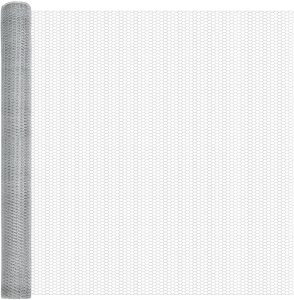 Słupki ogrodzeniowe 10 sztuk U-Channel 150 cm Stal ocynkowana, Ogrodzenie heksagonalne 1,5x10 m Stal ocynkowana 5