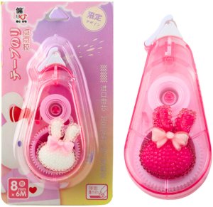 Korektor W Taśmie Myszka Szkolny Biurowy Ozdobny Zajączek Różowy 8mm x 6m LEAN 4