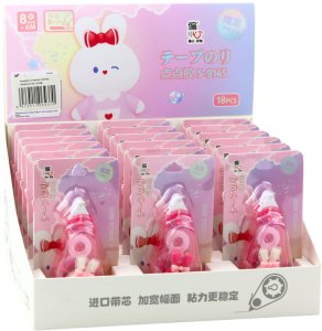 Korektor W Taśmie Myszka Szkolny Biurowy Ozdobny Zajączek Różowy 8mm x 6m LEAN 5