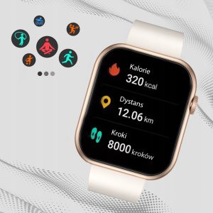 Smartwatch Zegarek Damski Menu PL Rozmowy Smart Watch Sport Puls 3 Paski 2
