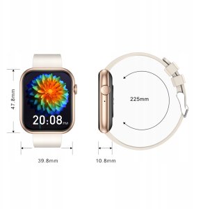 Smartwatch Zegarek Damski Menu PL Rozmowy Smart Watch Sport Puls 3 Paski 6