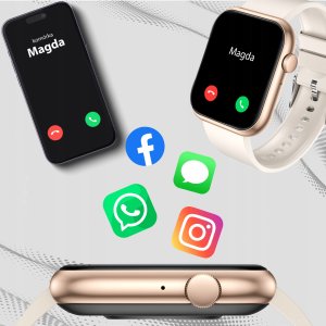 Smartwatch Zegarek Damski Menu PL Rozmowy Smart Watch Sport Puls 3 Paski 7