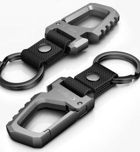 TECH-PROTECT SLIDELOCK CARABINER KEYCHAIN GUNMETAL 2
