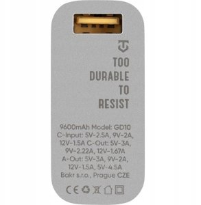 Powerbank Import Tactical Power Bank 9600 mAh Black 5