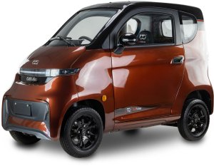Czterokołowiec lekki, skuter elektryczny zabudowany z dachem MICRO CAR BILI BIKE SIGMA 4 GEL brązowy-ciemne wnętrze 1