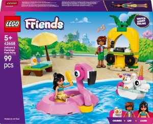 LEGO Friends Impreza na basenie z jednorożcem i flamingiem (42658) 1
