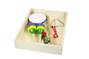 Drewniany zestaw instrumentów muzycznych 5w1 Flet 1