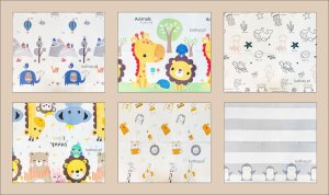 Dwustronna składana kolorowa edukacyjna piankowa mata dziecięca XXL 180x200 cm - słonik 6