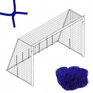 Siatka na bramkę piłkarską 3x2 m | grubość 4 mm | kolor niebieski 1