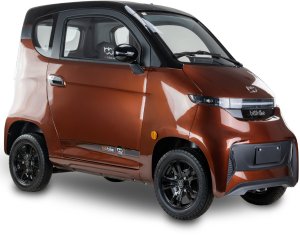 Czterokołowiec lekki, skuter elektryczny zabudowany z dachem MICRO CAR BILI BIKE SIGMA 4 LIT LiFePO4 brązowy jasne wnętrze 2