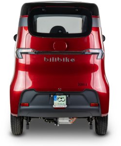 Czterokołowiec lekki, skuter elektryczny zabudowany z dachem MICRO CAR BILI BIKE SIGMA 4 LIT LiFePO4 czerwony jasne wnętrze 4