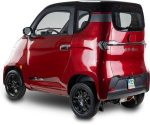 Czterokołowiec lekki, skuter elektryczny zabudowany z dachem MICRO CAR BILI BIKE SIGMA 4 LIT LiFePO4 czerwony ciemne wnętrze 6