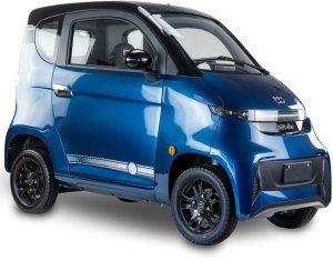 Czterokołowiec lekki, skuter elektryczny zabudowany z dachem MICRO CAR BILI BIKE SIGMA 4 LIT LiFePO4 niebieski ciemne wnętrze 2