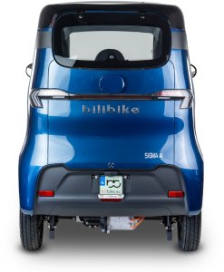 Czterokołowiec lekki, skuter elektryczny zabudowany z dachem MICRO CAR BILI BIKE SIGMA 4 LIT LiFePO4 niebieski ciemne wnętrze 4