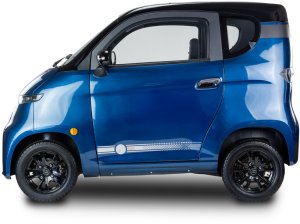 Czterokołowiec lekki, skuter elektryczny zabudowany z dachem MICRO CAR BILI BIKE SIGMA 4 LIT LiFePO4 niebieski ciemne wnętrze 5