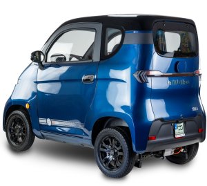 Czterokołowiec lekki, skuter elektryczny zabudowany z dachem MICRO CAR BILI BIKE SIGMA 4 LIT LiFePO4 niebieski ciemne wnętrze 6