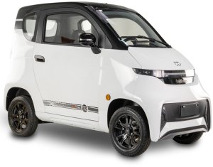 Czterokołowiec lekki, skuter elektryczny zabudowany z dachem MICRO CAR BILI BIKE SIGMA 4 LIT LiFePO4 biały ciemne wnętrze 2