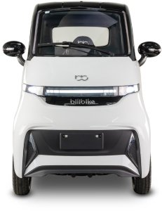 Czterokołowiec lekki, skuter elektryczny zabudowany z dachem MICRO CAR BILI BIKE SIGMA 4 LIT LiFePO4 biały ciemne wnętrze 3