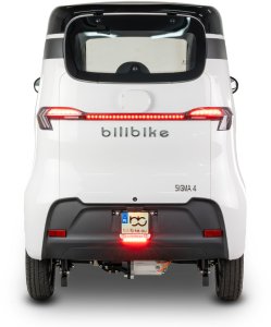 Czterokołowiec lekki, skuter elektryczny zabudowany z dachem MICRO CAR BILI BIKE SIGMA 4 LIT LiFePO4 biały ciemne wnętrze 4