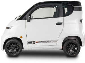 Czterokołowiec lekki, skuter elektryczny zabudowany z dachem MICRO CAR BILI BIKE SIGMA 4 LIT LiFePO4 biały ciemne wnętrze 5