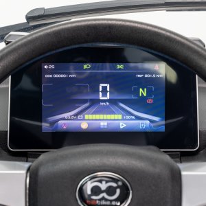 Czterokołowiec lekki, skuter elektryczny zabudowany z dachem MICRO CAR BILI BIKE SIGMA 4 LIT LiFePO4 czarny jasne wnętrze 11