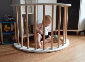 Domowy plac zabaw Sweet Plus drewno | Montessori | bujak + zjeżdżalnia 2w1 16