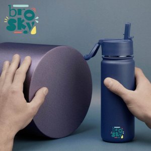 Brosky Basic Stalowa butelka na wodę w kolorze ciemnoniebieskim 550ml 3