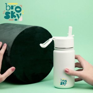 Brosky Basic Stalowa butelka na wodę w kolorze miętowym 450ml 3