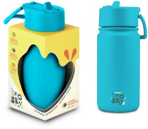 Brosky Basic Stalowa butelka na wodę w kolorze morskim 450ml 2