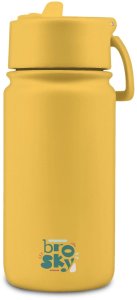 Brosky Basic Stalowa butelka na wodę w kolorze żółtym 450ml 1