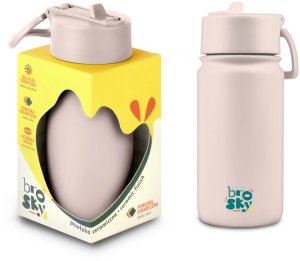 Brosky Basic Stalowa butelka na wodę w kolorze różowym 450ml 2