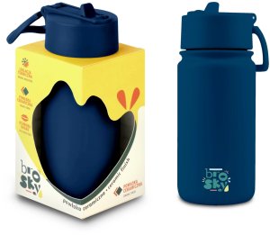 Brosky Basic Stalowa butelka na wodę w kolorze ciemnoniebieskim 450ml 2