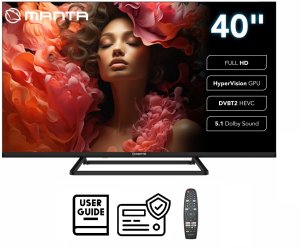 TELEWIZOR 40 cali SMART VIDAA TV LED FHD dekoder S2 DVBT2 H.265/HEVC WIFI USB MANTA 40LFV125E 14