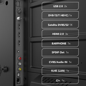 TELEWIZOR 40 cali SMART VIDAA TV LED FHD dekoder S2 DVBT2 H.265/HEVC WIFI USB MANTA 40LFV125E 7